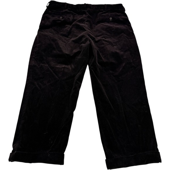 Polo Ralph Lauren Brown Andrew Pleated Corduroy Cotton Pants Men's Size 42x27 - Picture 2 of 5